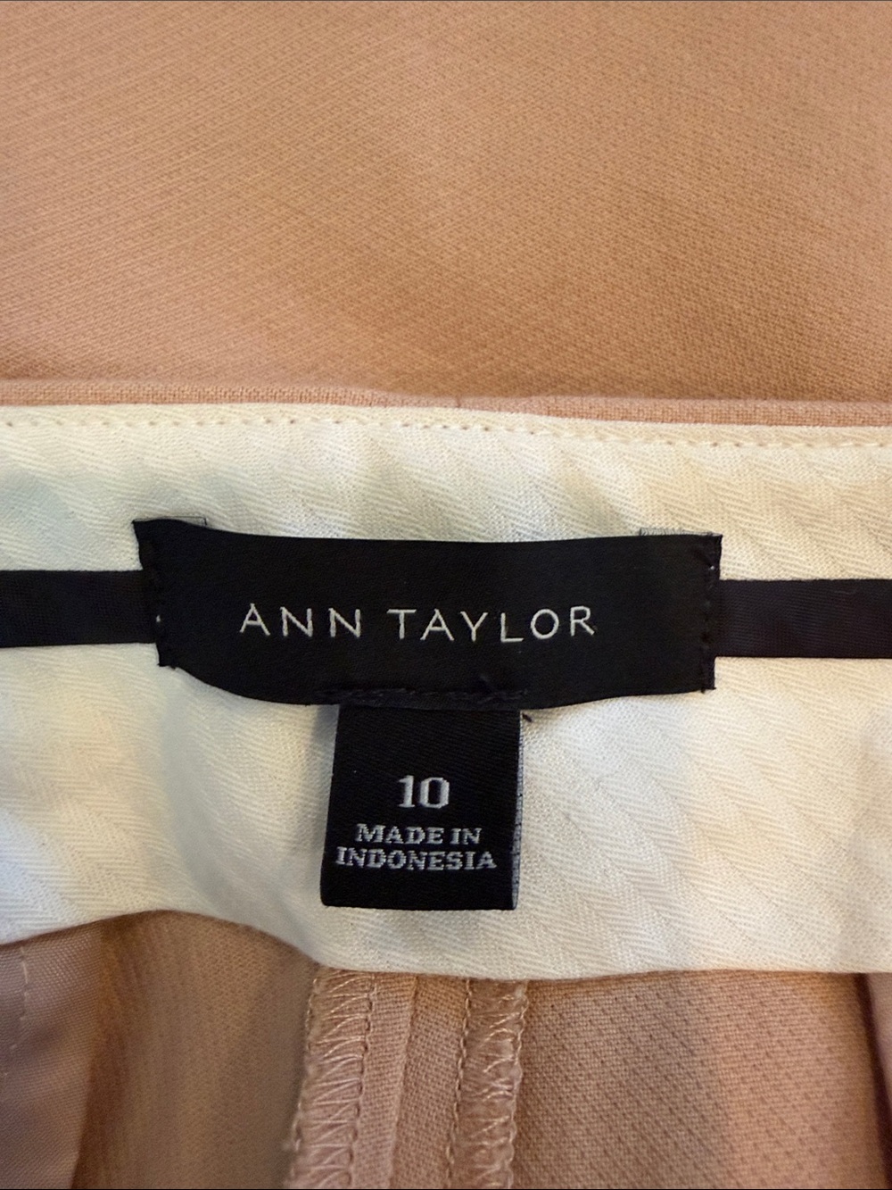 Ann Taylor Tan Cropped Stretch Ankle Pants - Picture 2 of 2
